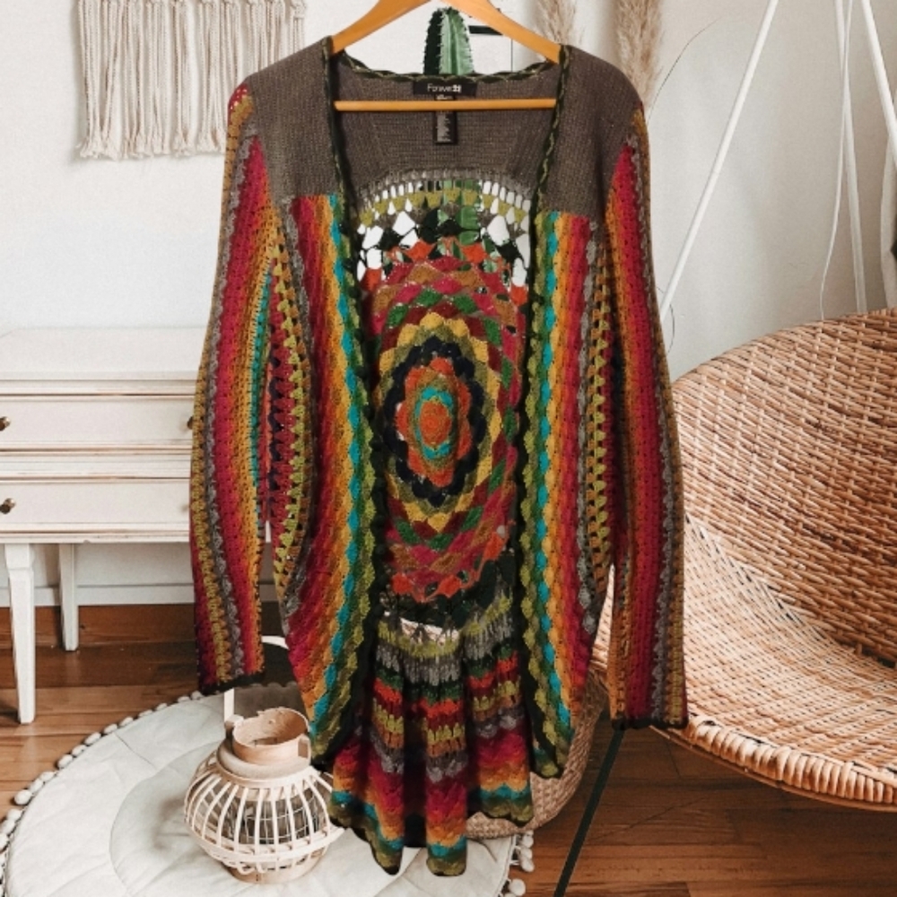 VTG For Ever 21 Crochet Sweater